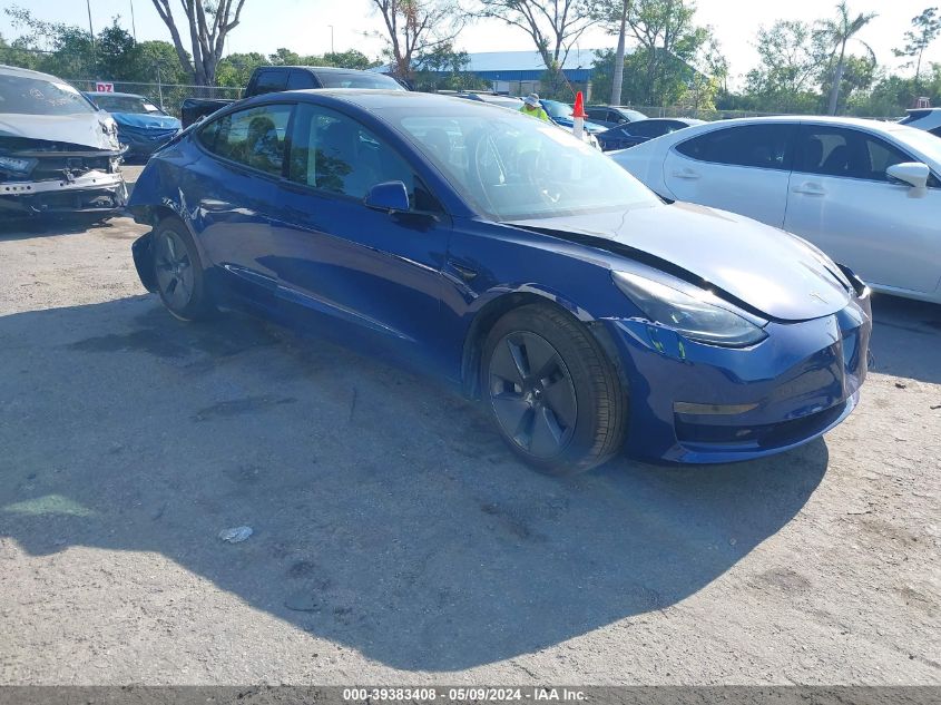 2021 TESLA MODEL 3 STANDARD RANGE PLUS REAR-WHEEL DRIVE