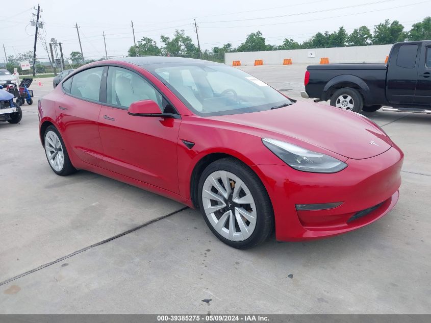 2022 TESLA MODEL 3 LONG RANGE DUAL MOTOR ALL-WHEEL DRIVE