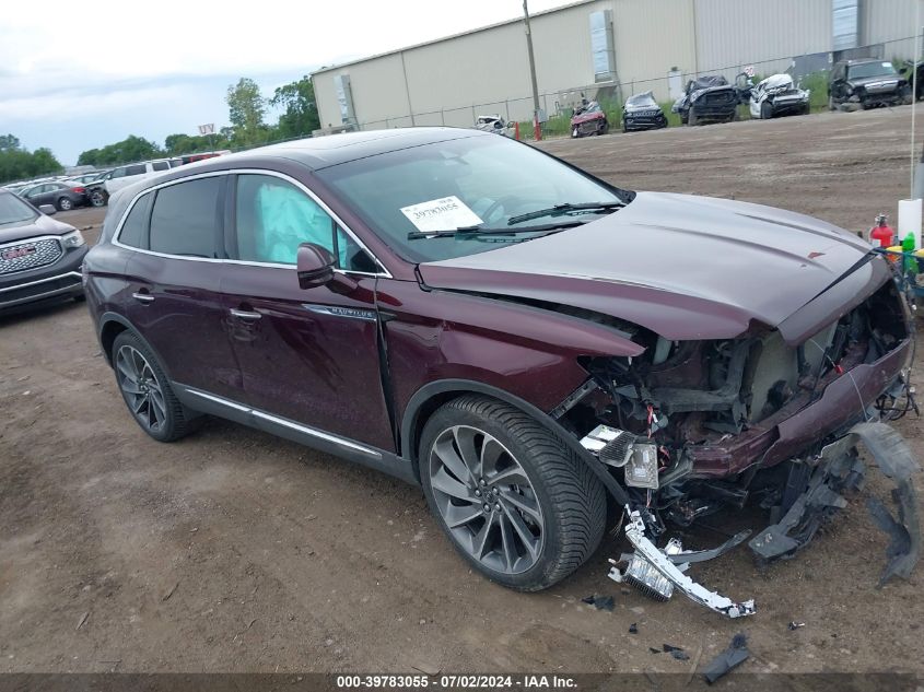 2019 LINCOLN NAUTILUS RESERVE