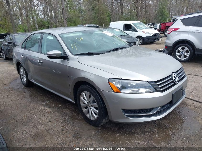 2013 VOLKSWAGEN PASSAT 2.5L S