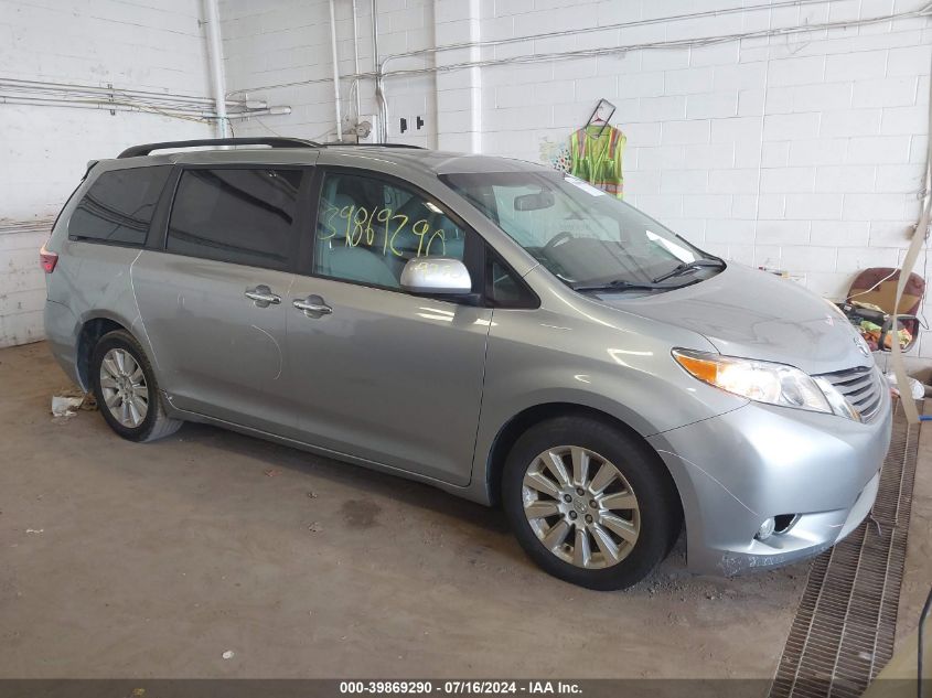 2015 TOYOTA SIENNA XLE 7 PASSENGER