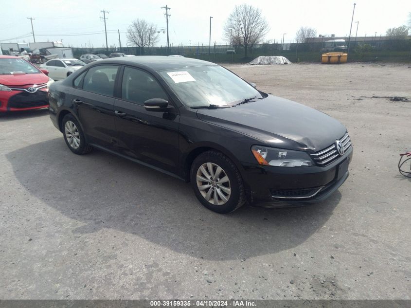 2013 VOLKSWAGEN PASSAT 2.5L S