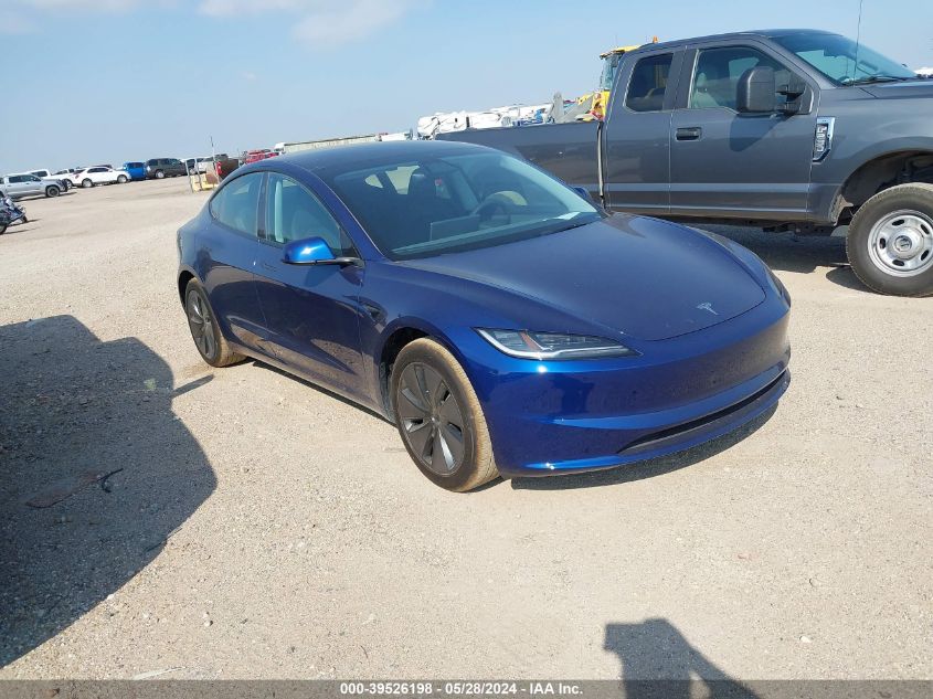 2024 TESLA MODEL 3 REAR-WHEEL DRIVE