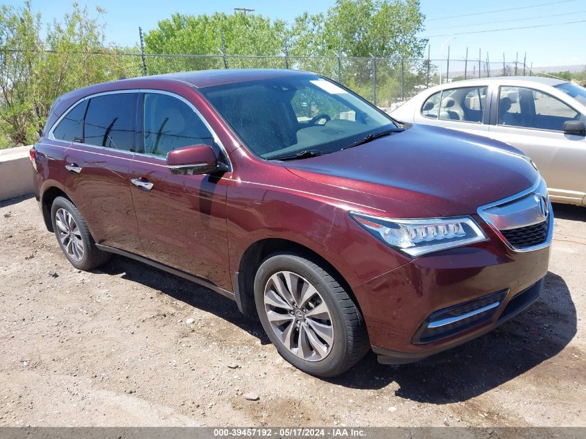 2016 ACURA MDX TECHNOLOGY   ACURAWATCH PLUS PACKAGES/TECHNOLOGY PACKAGE