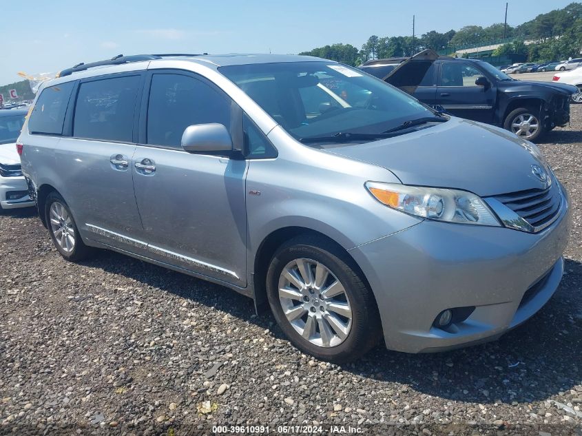 2016 TOYOTA SIENNA XLE PREMIUM 7 PASSENGER