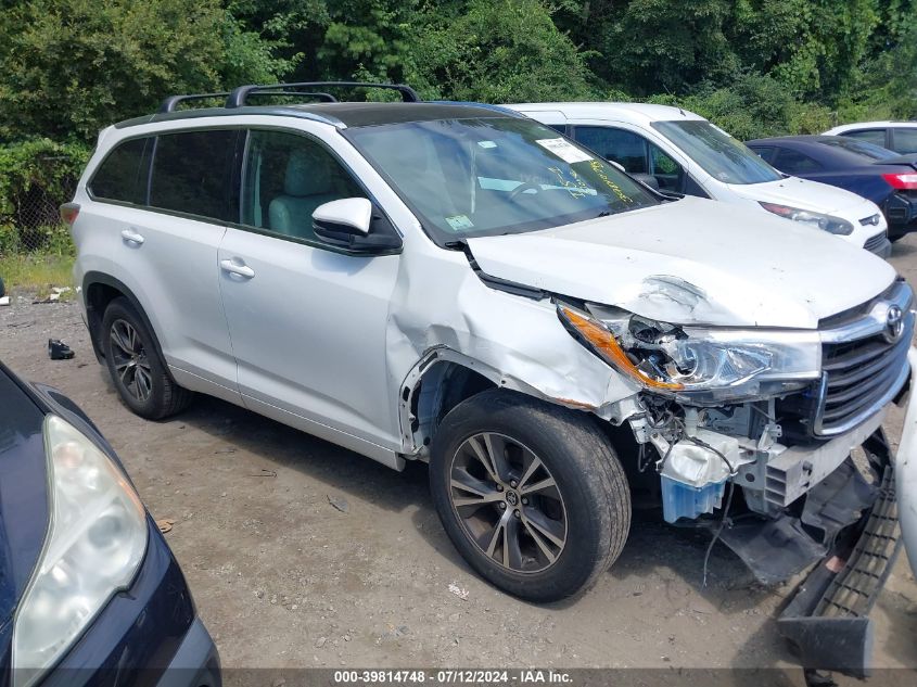 2016 TOYOTA HIGHLANDER XLE V6