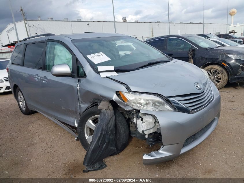 2015 TOYOTA SIENNA LE 8 PASSENGER