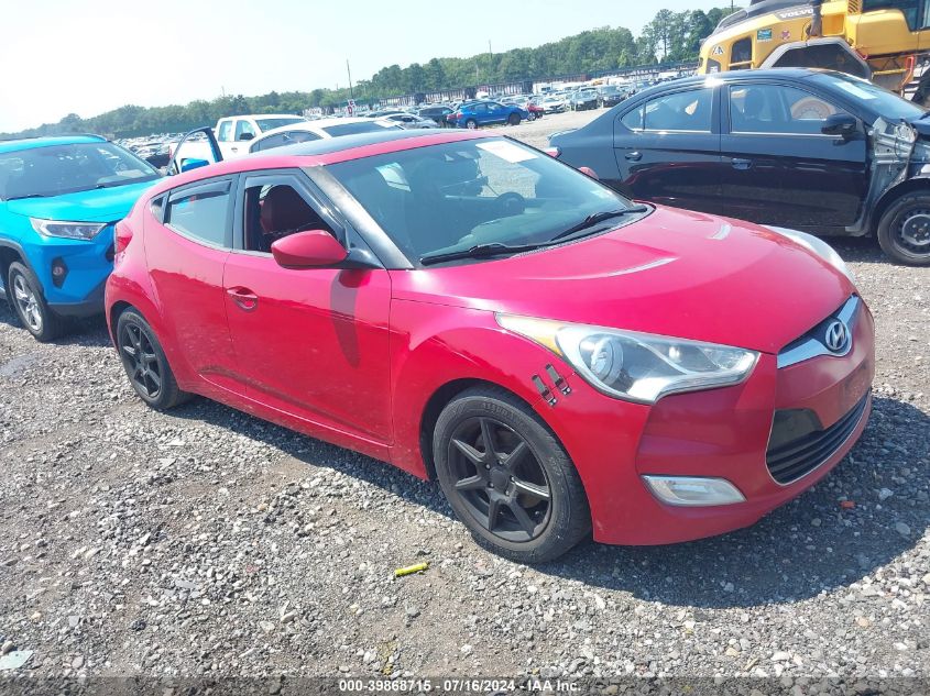 2012 HYUNDAI VELOSTER BASE W/RED/BLACK