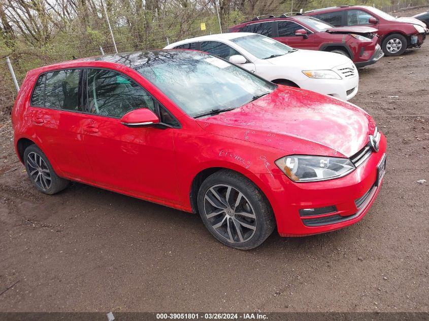 2017 VOLKSWAGEN GOLF TSI S 4-DOOR/TSI SE 4-DOOR/TSI SEL 4-DOOR/TSI WOLFSBURG EDITION 4-DOOR