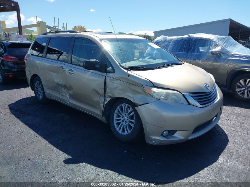 2012 TOYOTA SIENNA XLE V6 8 PASSENGER