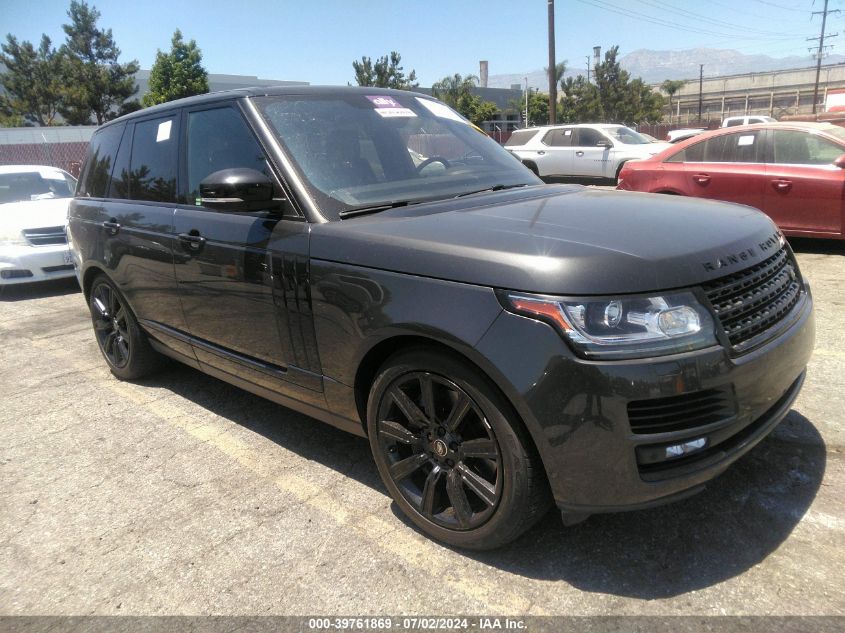 2017 LAND ROVER RANGE ROVER 3.0L V6 SUPERCHARGED HSE