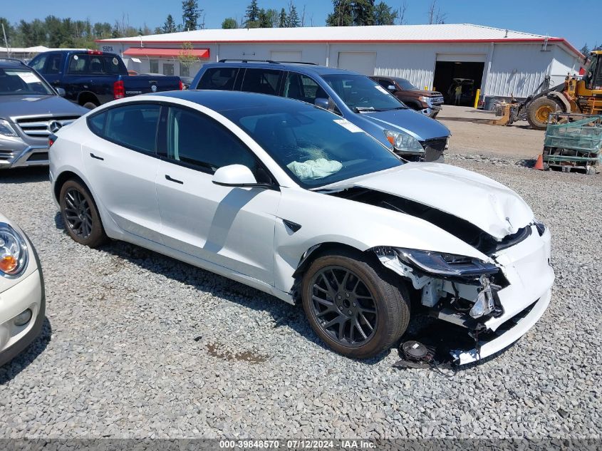 2024 TESLA MODEL 3 REAR-WHEEL DRIVE