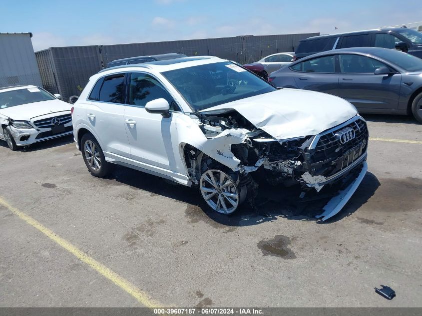 2022 AUDI Q3 PREMIUM 45 TFSI S LINE QUATTRO TIPTRONIC