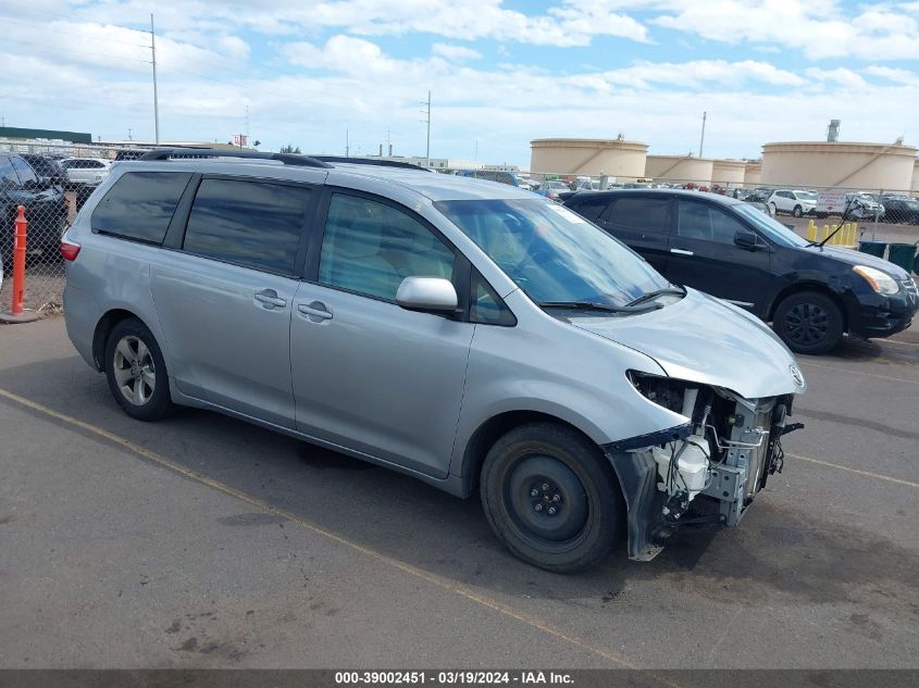 2016 TOYOTA SIENNA LE 8 PASSENGER