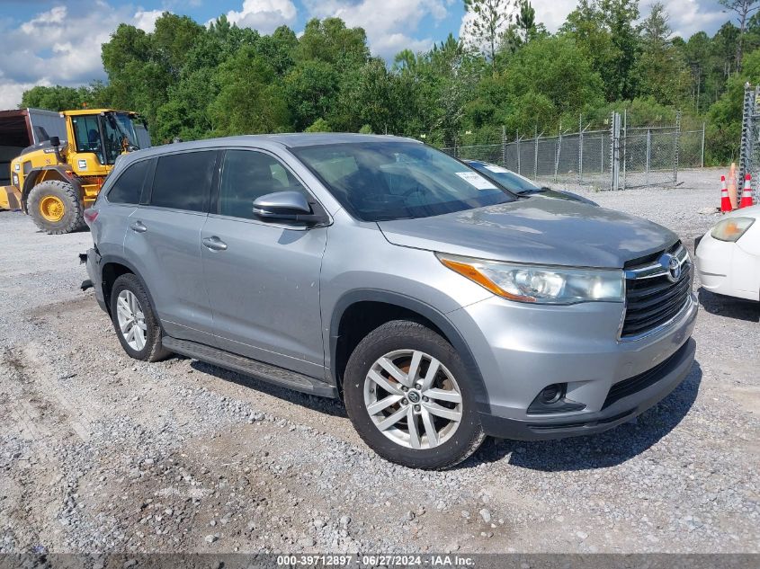 2016 TOYOTA HIGHLANDER LE V6