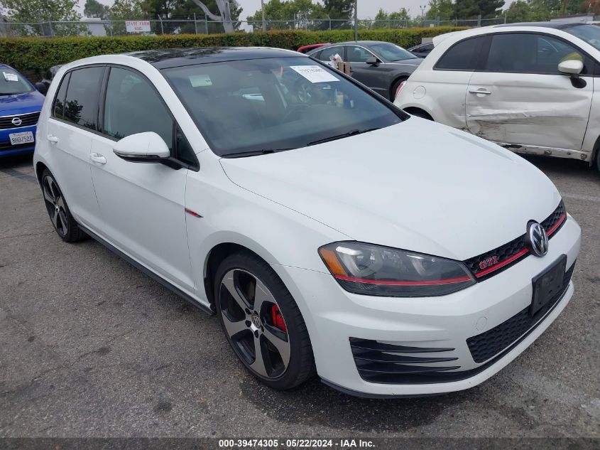 2017 VOLKSWAGEN GOLF GTI AUTOBAHN 4-DOOR/S 4-DOOR/SE 4-DOOR/SPORT 4-DOOR