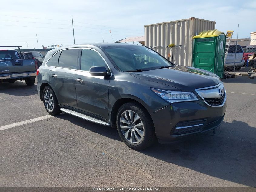 2016 ACURA MDX TECHNOLOGY   ACURAWATCH PLUS PACKAGES/TECHNOLOGY PACKAGE