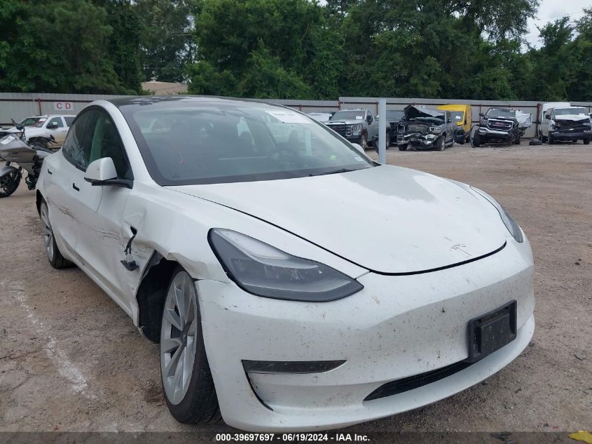 2022 TESLA MODEL 3 REAR-WHEEL DRIVE