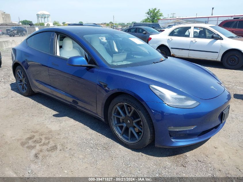 2021 TESLA MODEL 3 STANDARD RANGE PLUS REAR-WHEEL DRIVE