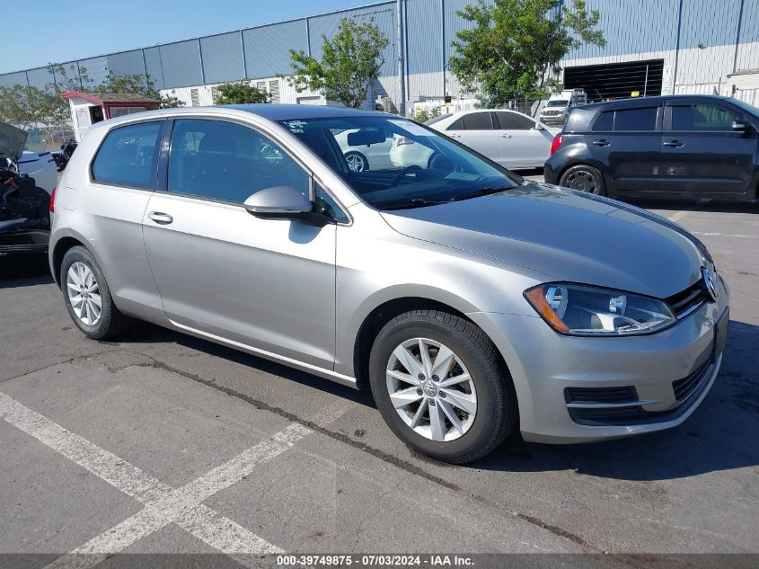 2015 VOLKSWAGEN GOLF TSI S 2-DOOR