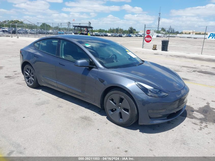 2022 TESLA MODEL 3 REAR-WHEEL DRIVE