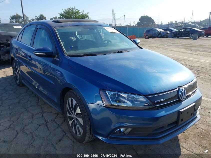 2016 VOLKSWAGEN JETTA HYBRID SEL PREMIUM