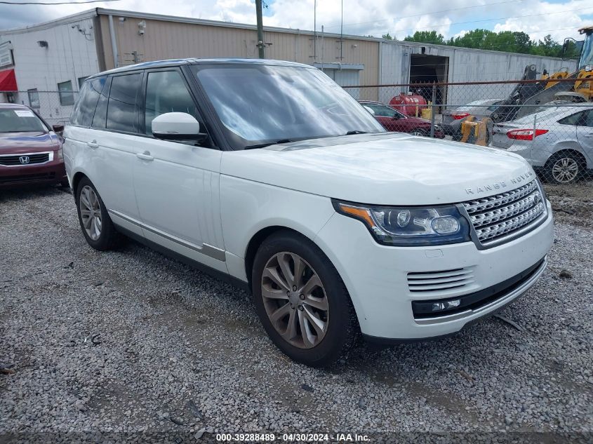 2016 LAND ROVER RANGE ROVER 3.0L V6 SUPERCHARGED HSE