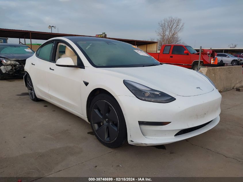 2022 TESLA MODEL 3 REAR-WHEEL DRIVE