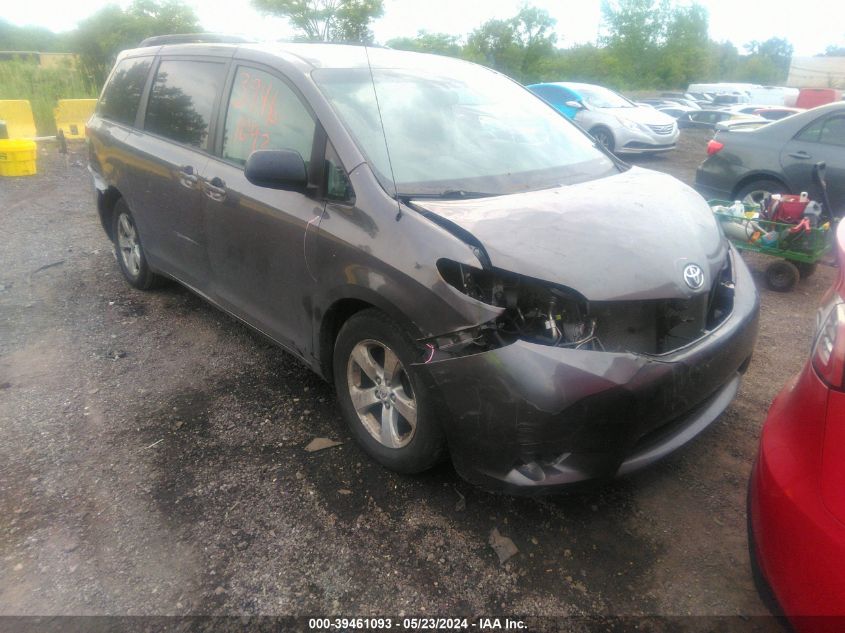 2012 TOYOTA SIENNA LE V6 8 PASSENGER