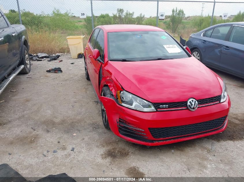 2017 VOLKSWAGEN GOLF GTI AUTOBAHN 4-DOOR/S 4-DOOR/SE 4-DOOR/SPORT 4-DOOR