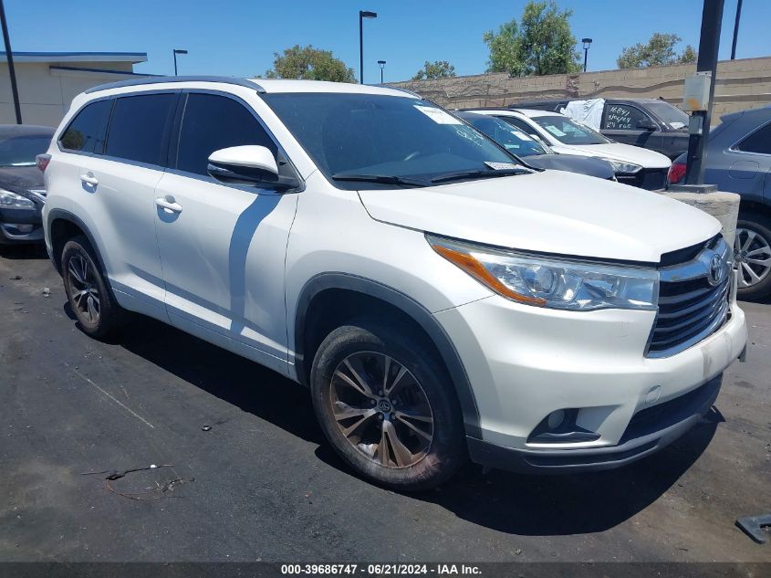 2016 TOYOTA HIGHLANDER XLE V6