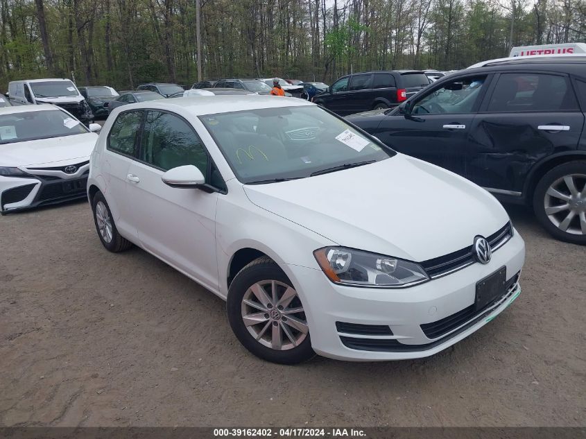 2015 VOLKSWAGEN GOLF TSI S 2-DOOR