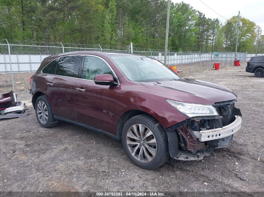 2016 ACURA MDX TECH/W/TECH/ACURAWATCH PLUS