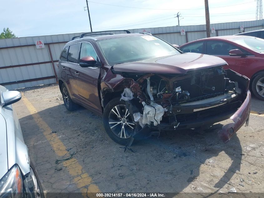 2016 TOYOTA HIGHLANDER XLE V6