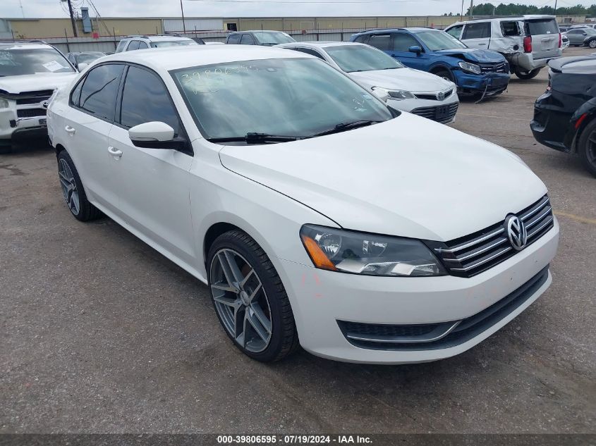 2013 VOLKSWAGEN PASSAT 2.5L S