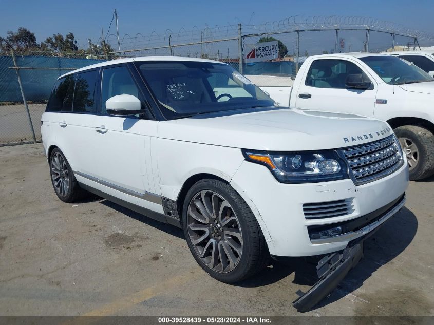 2015 LAND ROVER RANGE ROVER 5.0L V8 SUPERCHARGED AUTOBIOGRAPHY