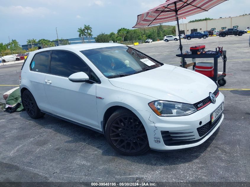 2016 VOLKSWAGEN GOLF GTI S 2-DOOR