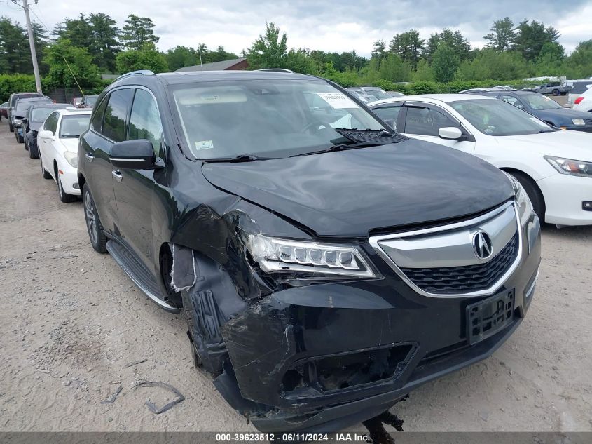 2016 ACURA MDX TECHNOLOGY   ACURAWATCH PLUS PACKAGES/TECHNOLOGY PACKAGE