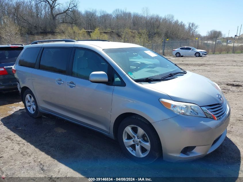 2015 TOYOTA SIENNA LE 8 PASSENGER