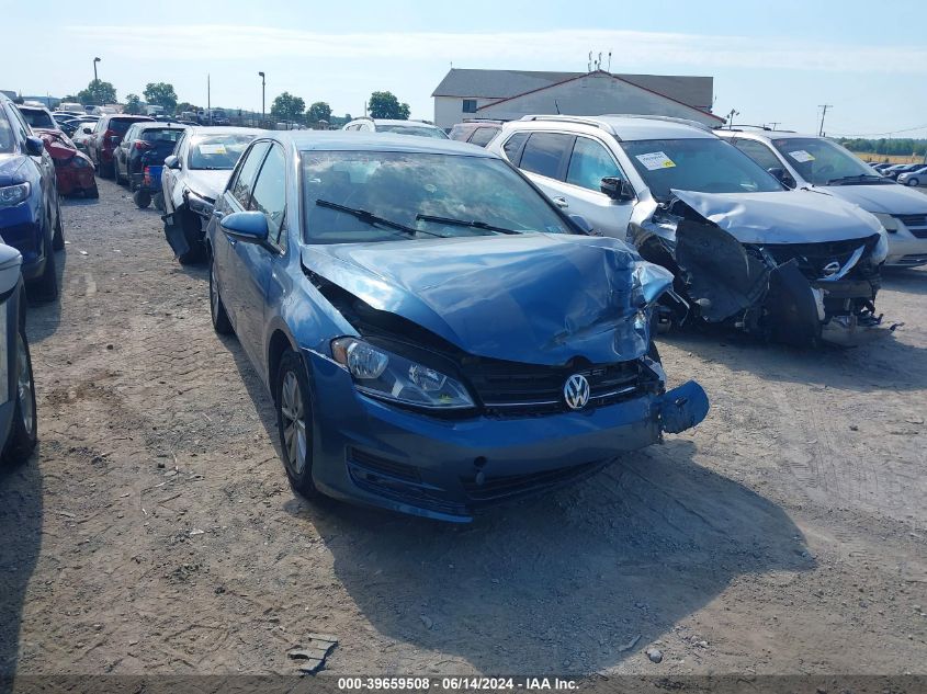 2015 VOLKSWAGEN GOLF TSI S 4-DOOR