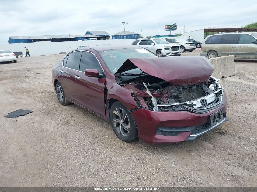 2016 HONDA ACCORD LX