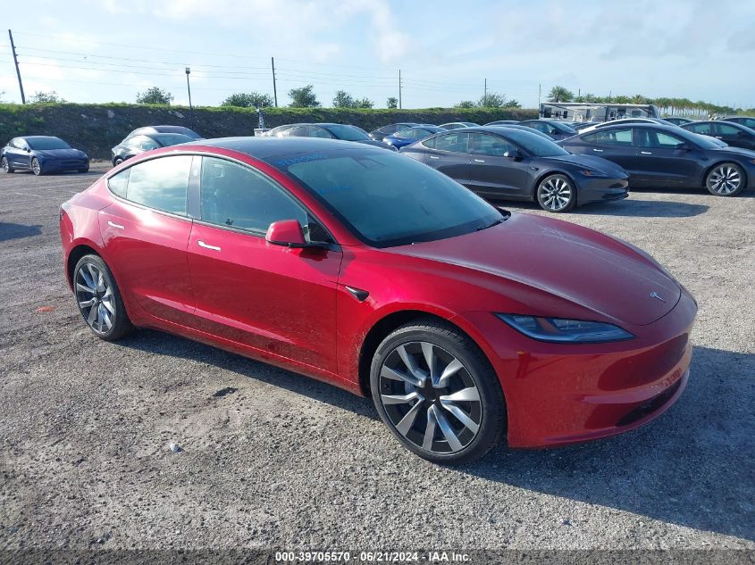 2024 TESLA MODEL 3 REAR-WHEEL DRIVE