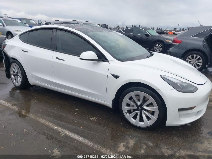 2022 TESLA MODEL 3 REAR-WHEEL DRIVE