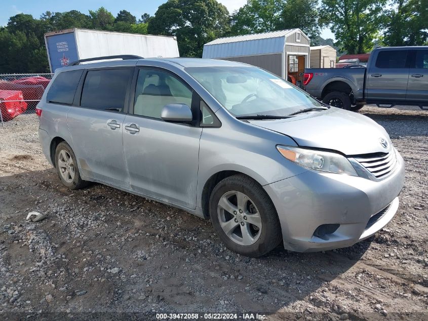 2015 TOYOTA SIENNA LE 8 PASSENGER