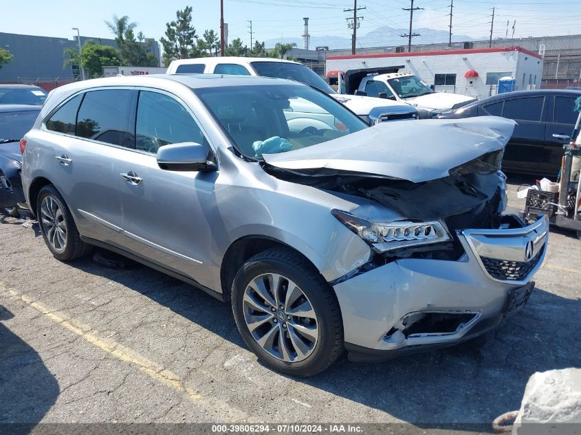 2016 ACURA MDX TECHNOLOGY   ACURAWATCH PLUS PACKAGES/TECHNOLOGY PACKAGE