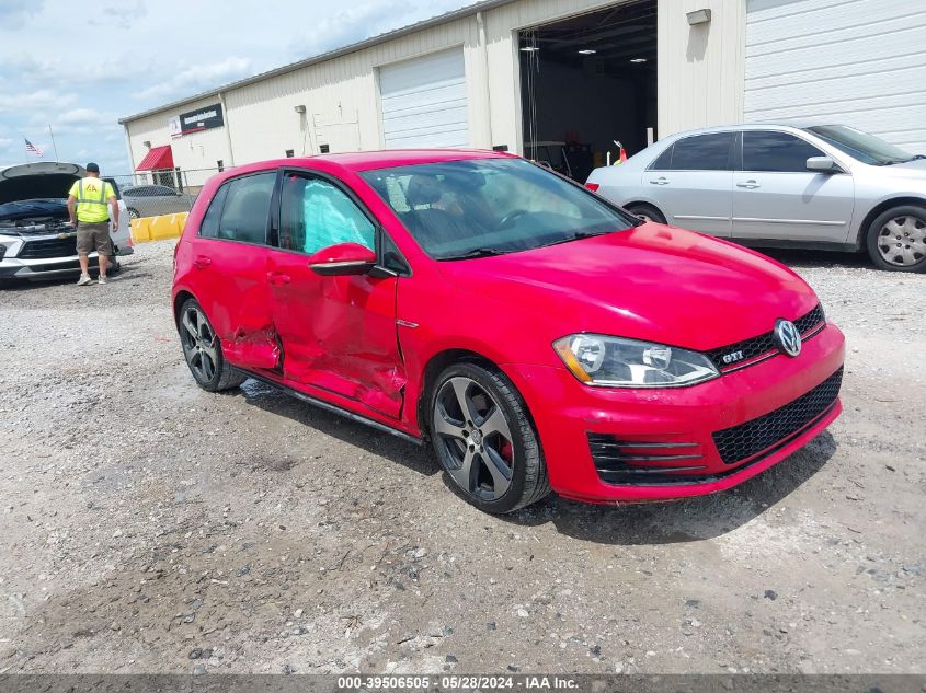 2016 VOLKSWAGEN GOLF GTI S 4-DOOR