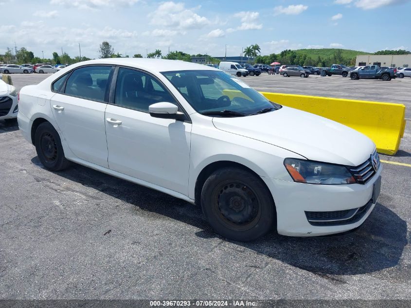 2014 VOLKSWAGEN PASSAT 2.5L S