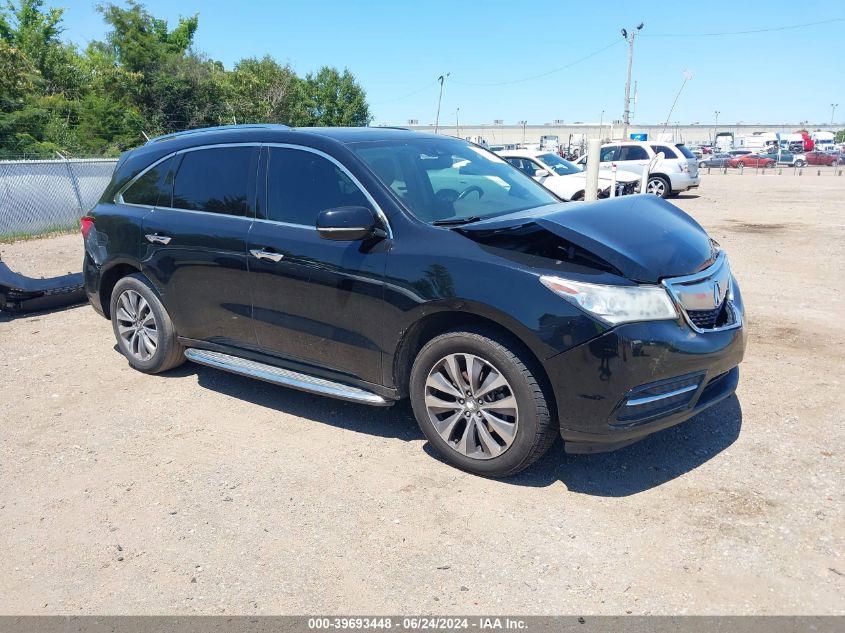 2016 ACURA MDX TECHNOLOGY   ACURAWATCH PLUS PACKAGES/TECHNOLOGY PACKAGE