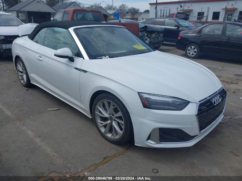 2021 AUDI A5 CABRIOLET PREMIUM 45 TFSI QUATTRO S TRONIC