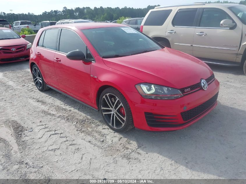 2017 VOLKSWAGEN GOLF GTI AUTOBAHN 4-DOOR/S 4-DOOR/SE 4-DOOR/SPORT 4-DOOR